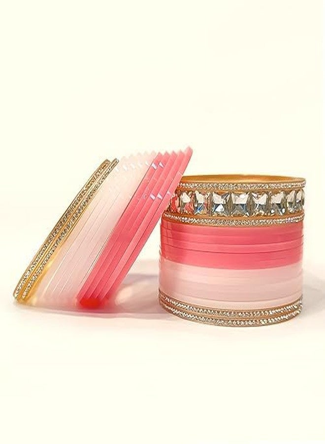 Fabbay Wedding Chuda Set for Women and Girl's - Traditional Bridal Bangle Set with Elegant Design, Punjabi Chura for Marriage Ceremony Stylish Indian Wedding Accessories (1 Pair) (2 design, 2.2) - Image 5