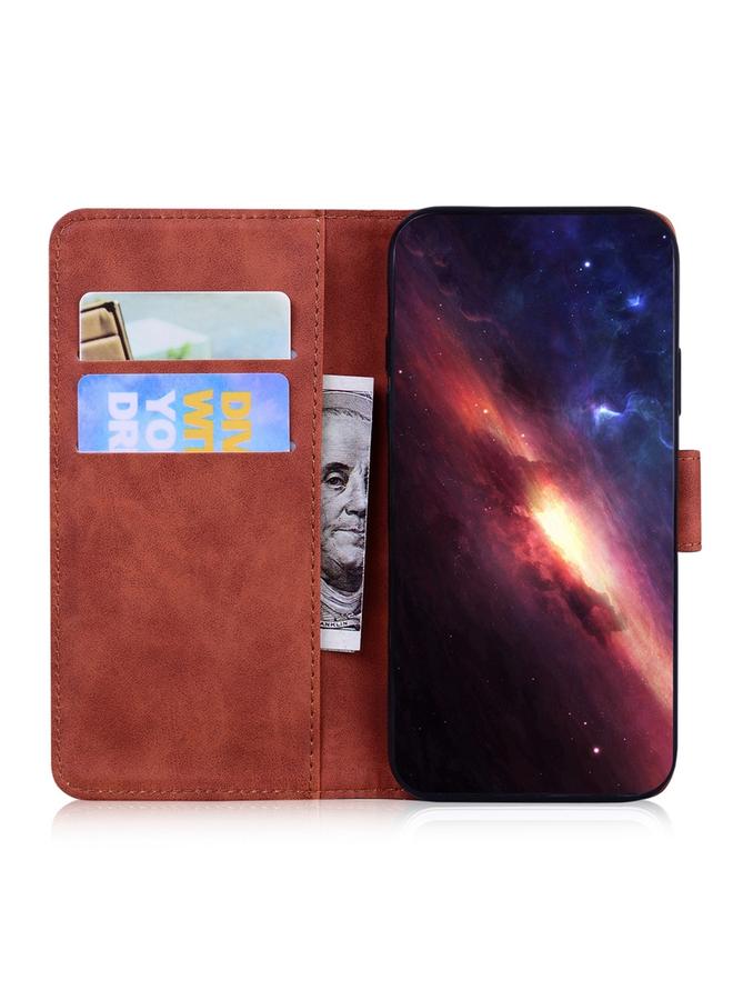 erorex Case For Motorola Moto G04s / Moto E14 Skin Feel Pure Color Flip Leather Phone Case - Image 4
