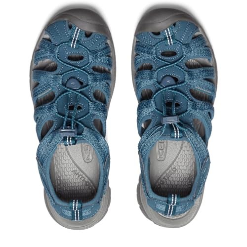 KEEN Women's Whisper Closed Toe Durable Comfortable Easy On Washable Adventure Sandals,Smoke Blue,6.5 - Image 5