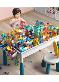 Generic Children's large particle multifunctional educational toy 40*30cm building block table  - Image 1