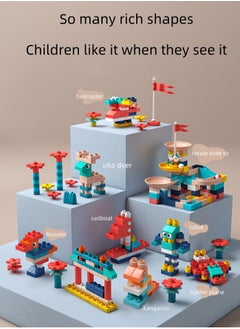 Generic Children's large particle multifunctional educational toy 40*30cm building block table  - Image 4
