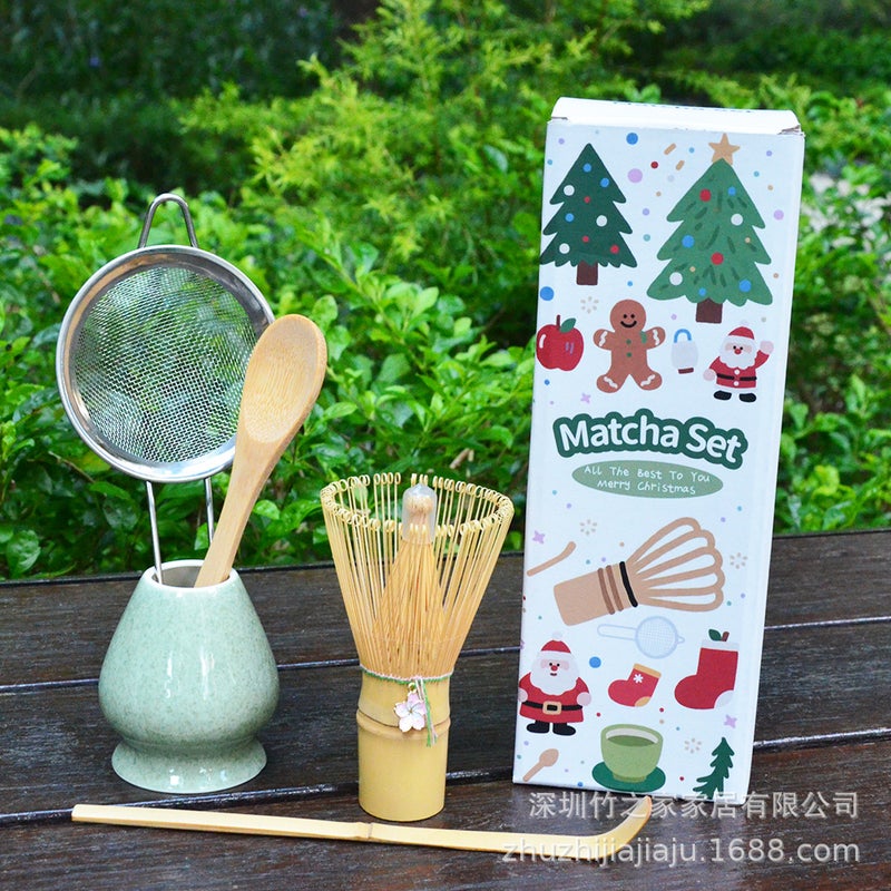 Christmas Gift Matcha Set With Matcha Tools, Tea Ceremony Matcha Whisk, Tea Spoon, Tea Stirrer 304 - Image 3