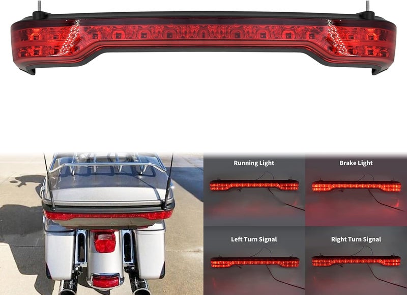 CARGLETRUE King Tour Pack LED Light Running Brake Turn Signal Lamp Kit for Harley Touring Models 2014-2023 - Image 2