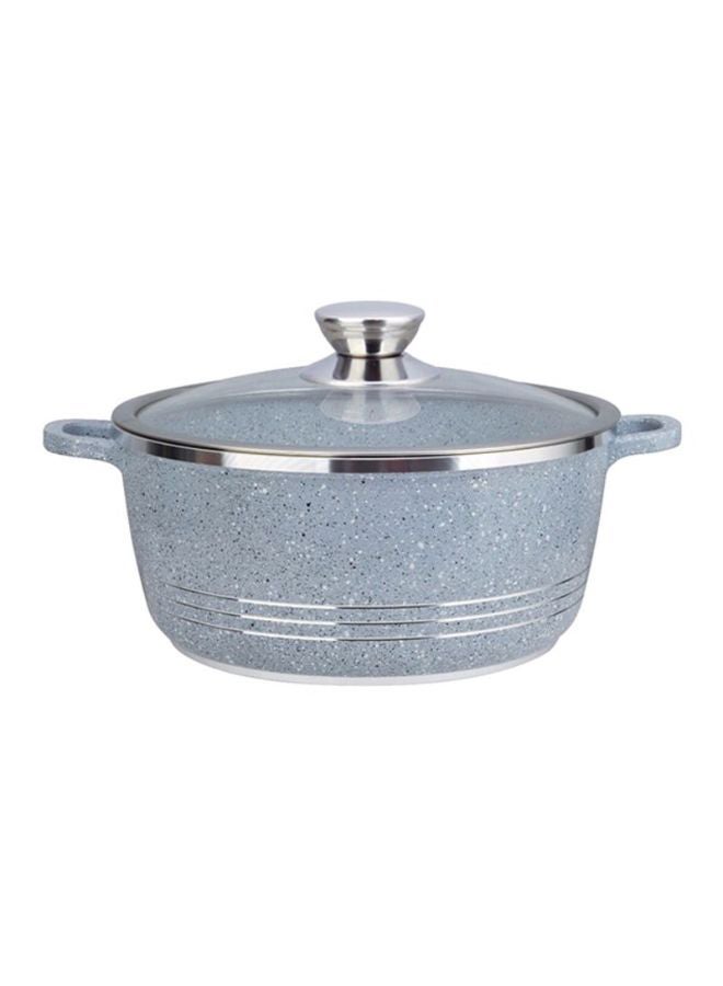Granite Casserole Pot With Lid Blue