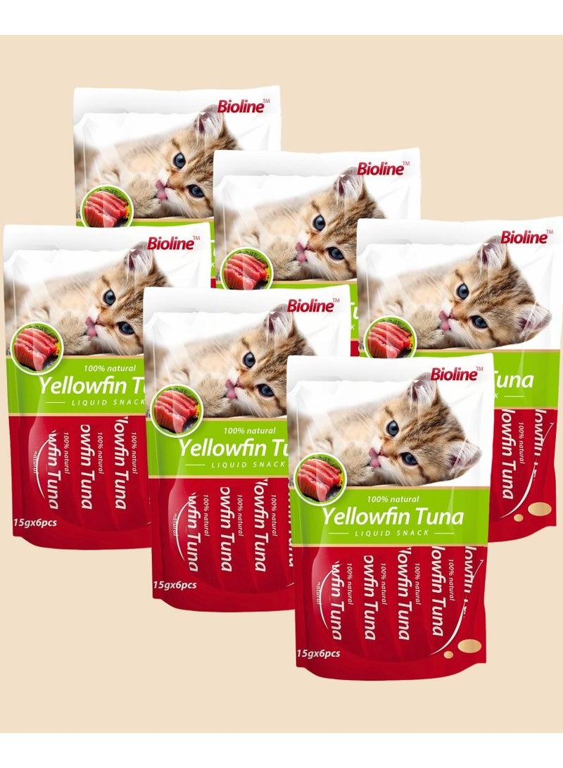 Bioline Cat Treats Yellowfin Tuna ( Pack of 6 )