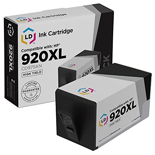 LD Remanufactured Ink Cartridge Replacement for HP 920XL CD975AN High Yield (Black) Compatible with HP OfficeJet 6500-All-in-One, HP OfficeJet 6000 7000 6500A 7500A 6500A 7500A - Image 1