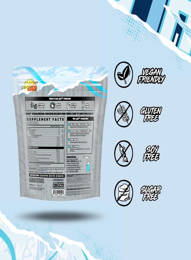 GHOST Hydration Packets, Lemon Crush, 24 Sticks, Electrolyte Powder - Drink Mix Supplement with Magnesium, Potassium, Calcium, Vitamin C - Vegan Friendly, Free of Soy, Sugar & Gluten - Image 4