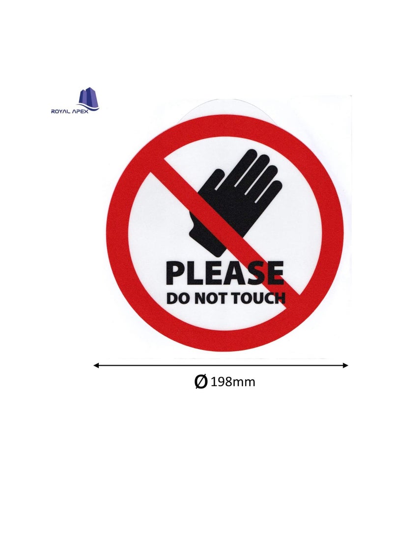 Generic - UV Resistant Anti-Glare Adhesive COVID-19 Protocol Stickers, Keep Safe Distance, Stand Here, Mask is Mandatory, Wash Hands Don't Touch (Please Do Not Toch) - Image 1