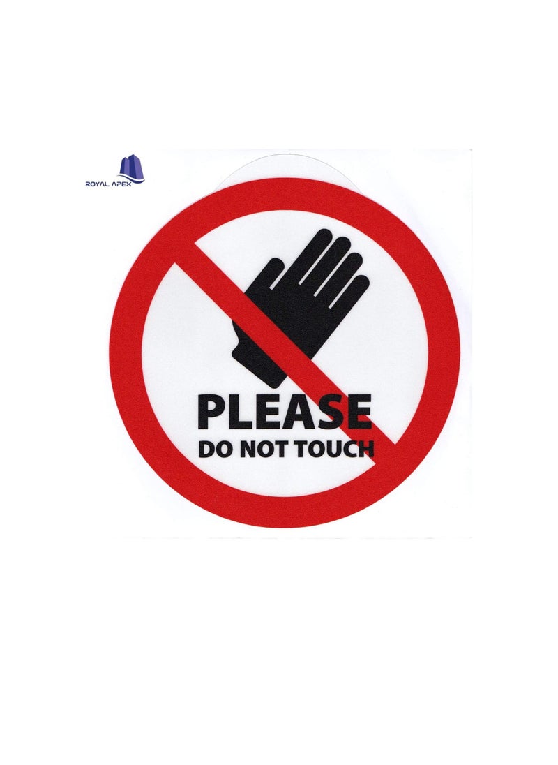 Generic - UV Resistant Anti-Glare Adhesive COVID-19 Protocol Stickers, Keep Safe Distance, Stand Here, Mask is Mandatory, Wash Hands Don't Touch (Please Do Not Toch) - Image 1