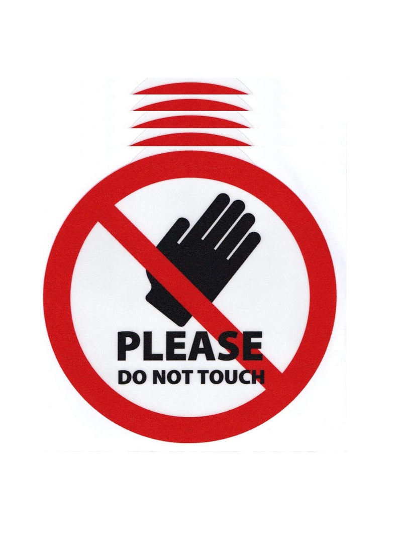 Generic - UV Resistant Anti-Glare Adhesive COVID-19 Protocol Stickers, Keep Safe Distance, Stand Here, Mask is Mandatory, Wash Hands Don't Touch (Please Do Not Toch) - Image 1