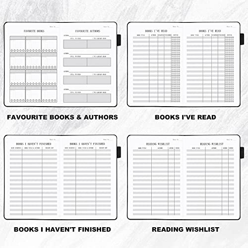 SIMSIMY Reading Journal with 104 Book Reviews, Book Journal for Books Lovers & Readers - Review and Track Your Reading Progress, Reading Log Notebook Gift, A5, Yellow - Image 4