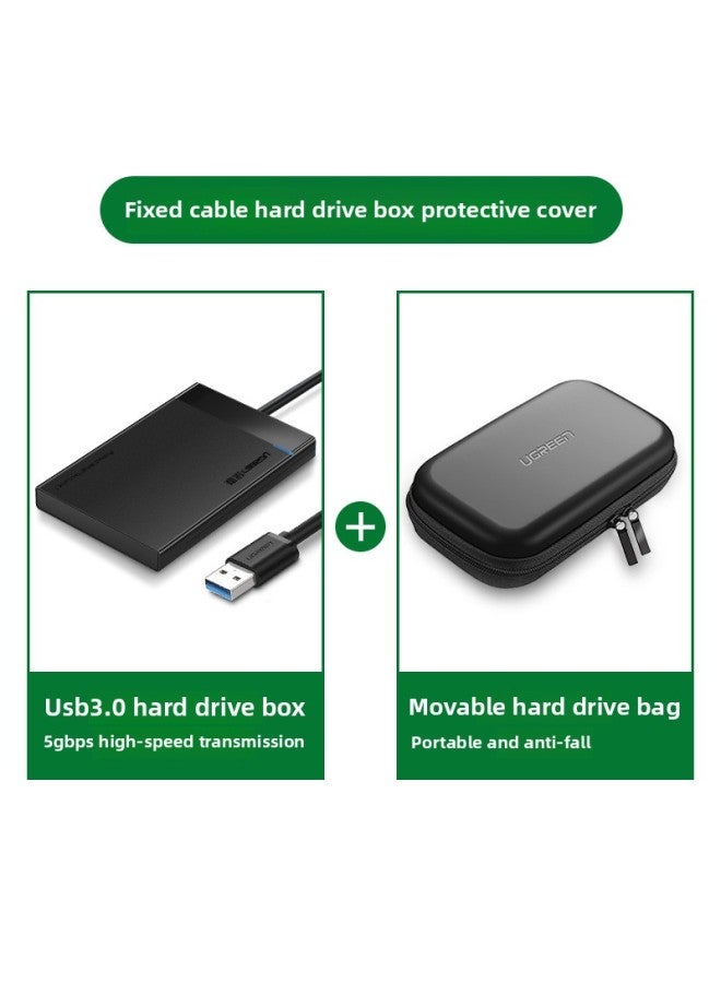 Mobile Hard Disk Box SSD2.5 Inch External Desktop Mechanical Hard Disk To Read Sata Solid State Disk-Color:USB3.0 Fixed Line Hard Disk Protection Package Package (2.5 Inch Available)