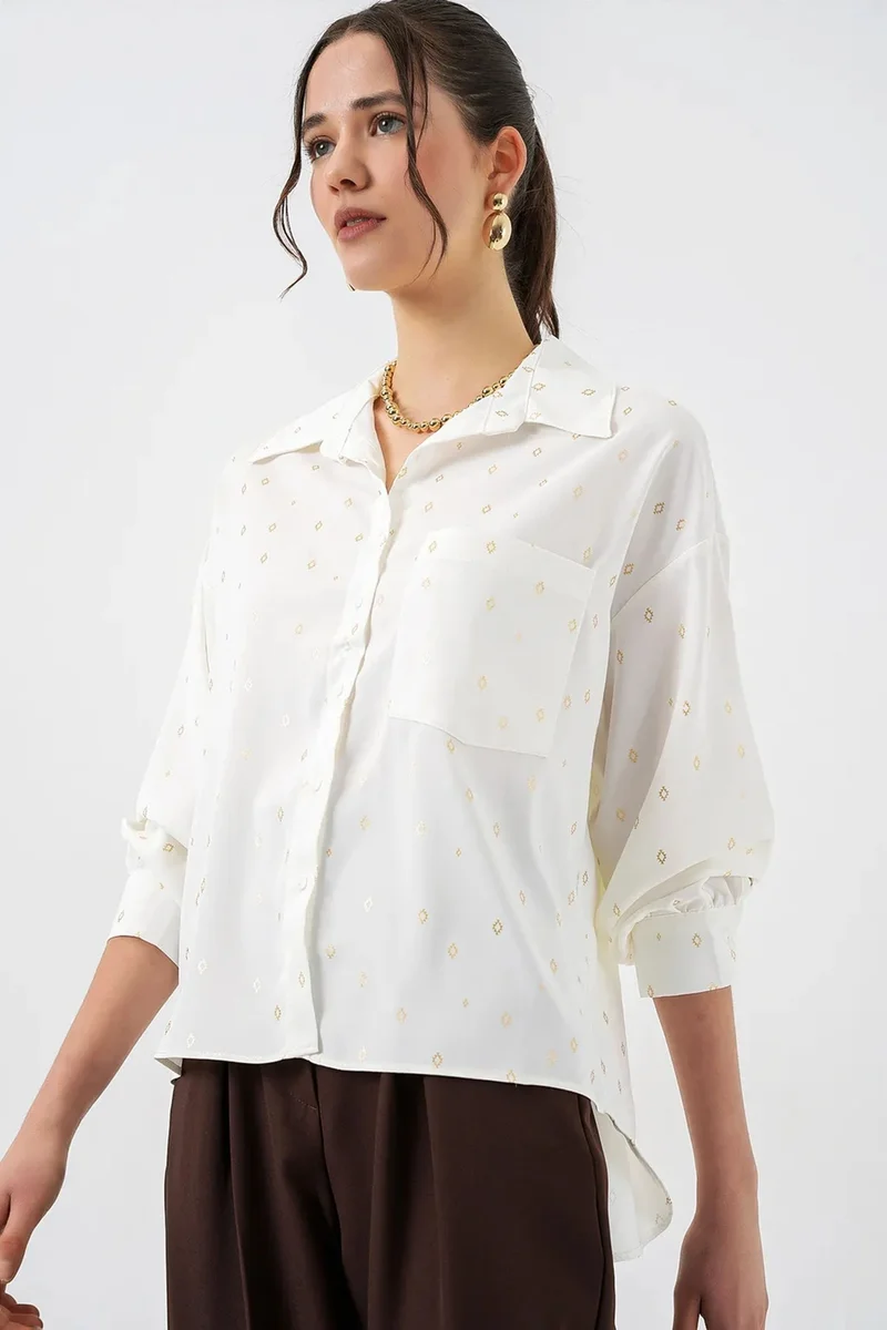 بيغ دارت BDART Oversized Long Sleeve Printed Shirt with Pocket