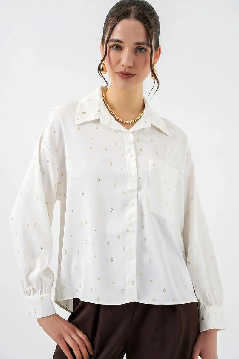 بيغ دارت BDART Oversized Long Sleeve Printed Shirt with Pocket