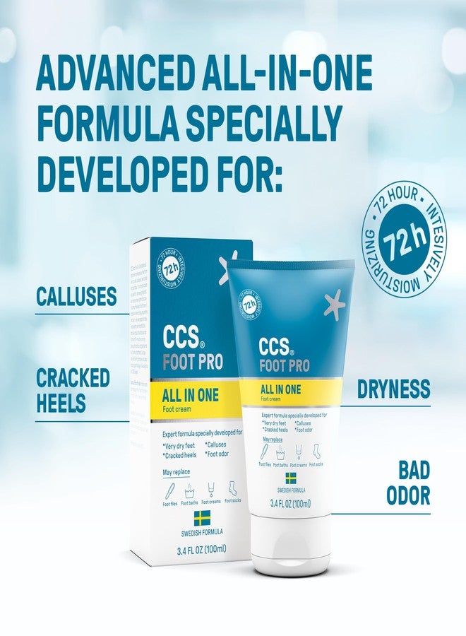 CCS Foot Pro All in One Foot Cream for Cracked Heels, Dry Skin, Calluses, and Foot Odor, Vegan Formula, No Parabens or Sulfates, Doctor Recommended, 3.4 fl oz (100ml) - Image 2