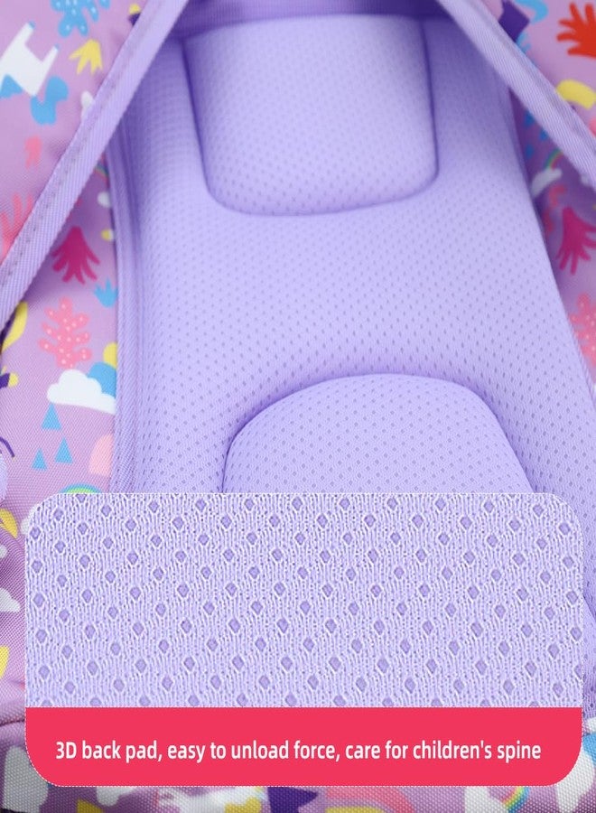 PALAY® School Bag for Girls 5-10 Years Old Stylish Durable Cute Cartoon Unicorn Bag Waterproof Large Kids School Bags Backpack Birthday Gift for Girls, Boys - Purple - Image 5