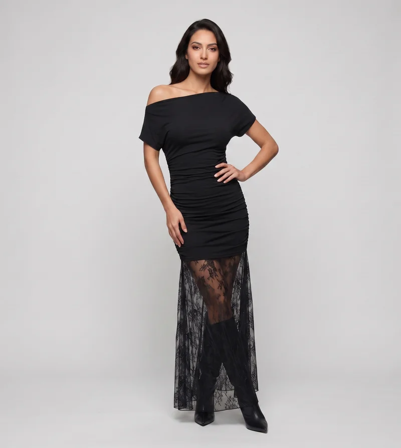 F5 LONG DRESS-BLACK