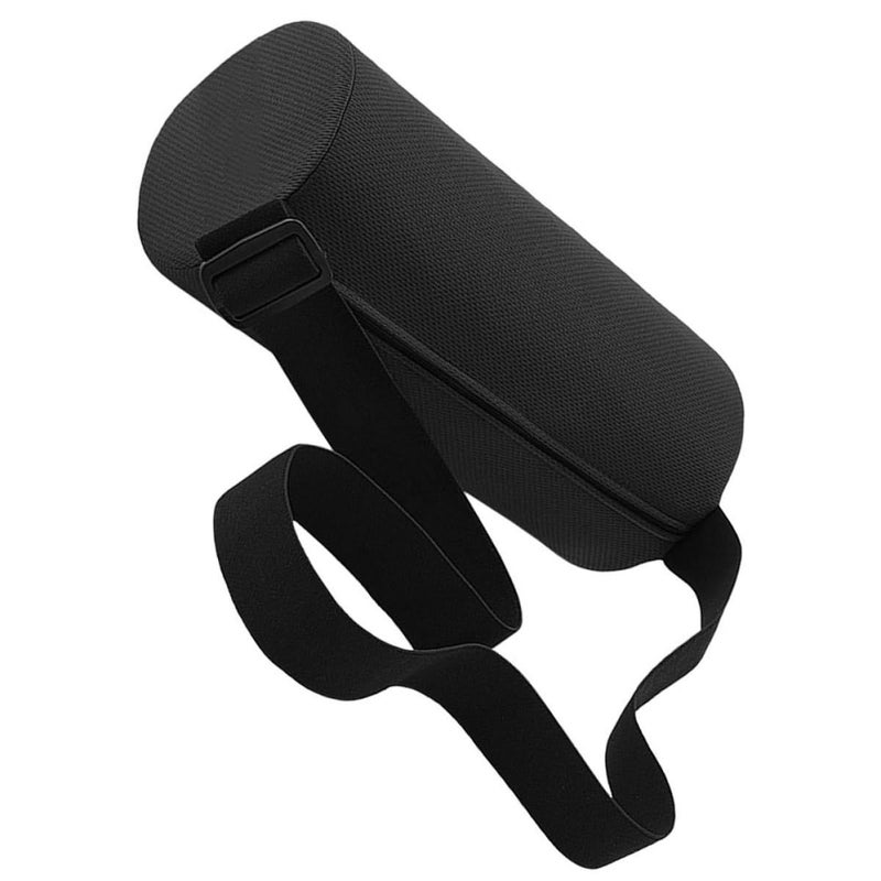 Adjustable Memory Foam Lumbar Neck Pillow Black Cylindrical Support for Car Office Home Use - Image 2