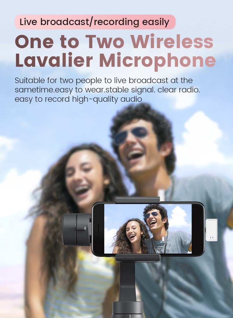Litus Wireless Lavalier Microphone (2 Mics) - 1 Receiver for 2 Microphones Compatible with iPhone & Android, Charge While Using, 5H Battery - Ideal for Two-Person Live Streaming on TikTok & YouTube - Image 5