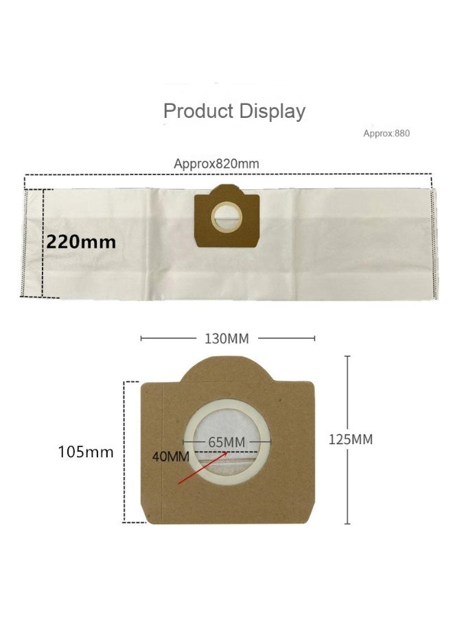 5 قطع كيس غبار غير منسوج متوافق مع مكانس كيرش WD3/NT20/NT30 - Image 5