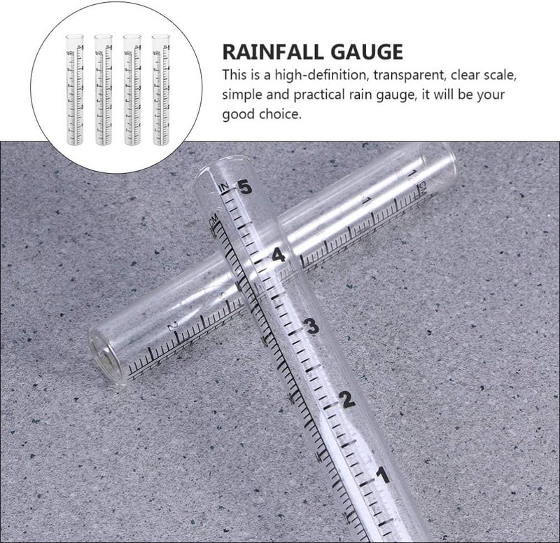 woobles 4CS 5/ 12cm Capacity Rain Gauge Replacement Tube Glass Rain Gauge Glass Tube for Yard Garden Outdoor Home - Image 4