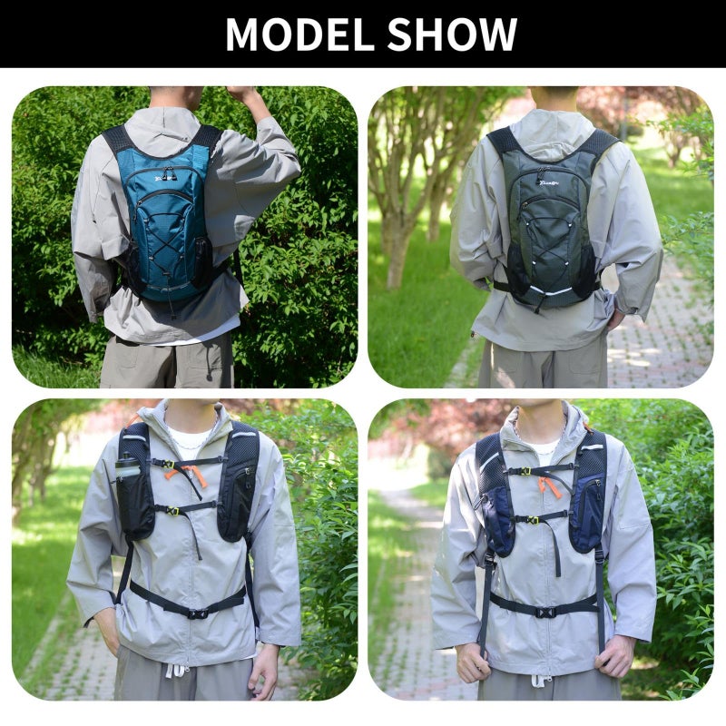 DOJUNS Hiking Backpack Lightweight Travel Backpack 20L Waterproof Hiking Daypacks Camping Backpack for Men Women (Black) - Image 4