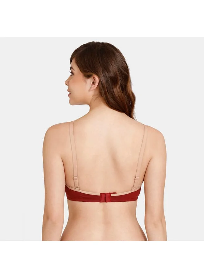 zivame Zivame Solid Non-Wired Padded T-shirt Bra with Adjustable Straps