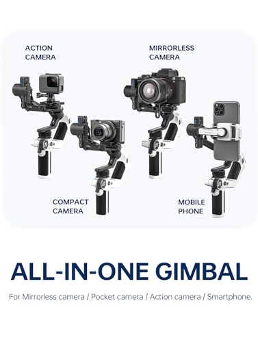 FeiyuTech Official SCORP Mini 2 Camera Smartphone Gimbal Stabilizer3Axis Handheld Gimbal with AI Tracking Gesture ControlTouchscreenQuick Releasefor VloggingYouTube TikTok Creators White - Image 3