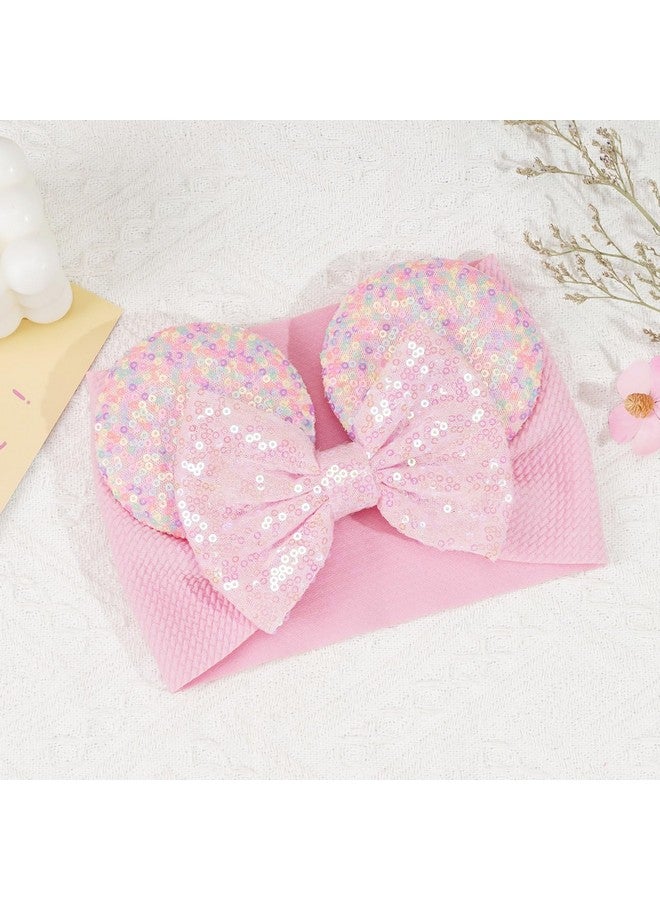 بي بي جيفتس عصابة رأس/غطاء رأس على شكل آذان فأر من BBGifts - للأطفال الصغار، الرضع، الأطفال - لوازم الحفلات - ترتر وردي - Image 4