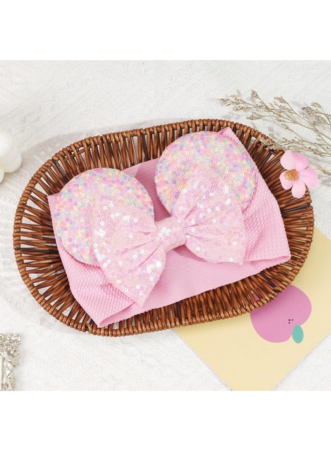 بي بي جيفتس عصابة رأس/غطاء رأس على شكل آذان فأر من BBGifts - للأطفال الصغار، الرضع، الأطفال - لوازم الحفلات - ترتر وردي - Image 5