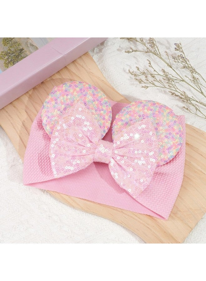 بي بي جيفتس عصابة رأس/غطاء رأس على شكل آذان فأر من BBGifts - للأطفال الصغار، الرضع، الأطفال - لوازم الحفلات - ترتر وردي - Image 3