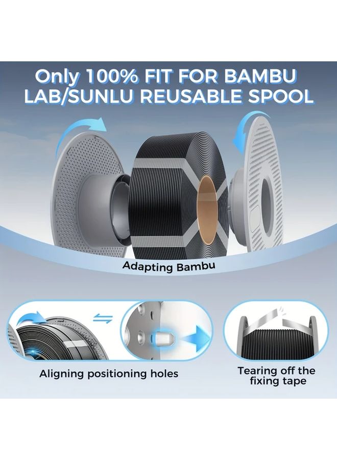 كرياليتي CR خيوط PETG 1.75 مم 2.2 رطل بكرية مجانية عالية الدقة أبيض - Image 4