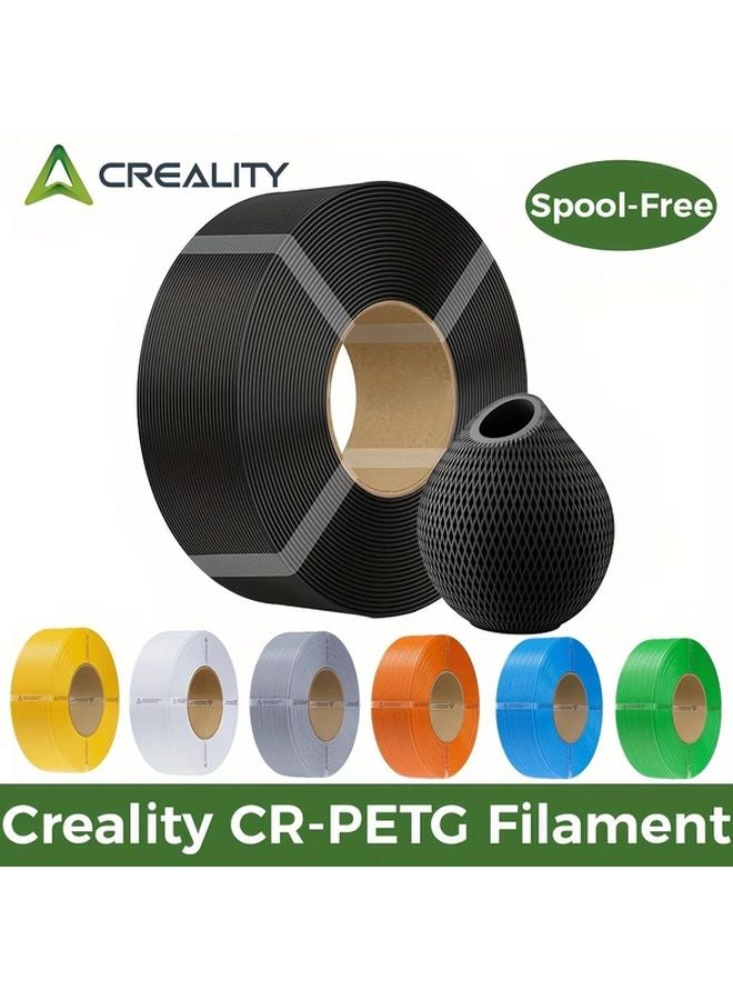 كرياليتي CR خيوط PETG 1.75 مم 2.2 رطل بكرية مجانية عالية الدقة أبيض - Image 2