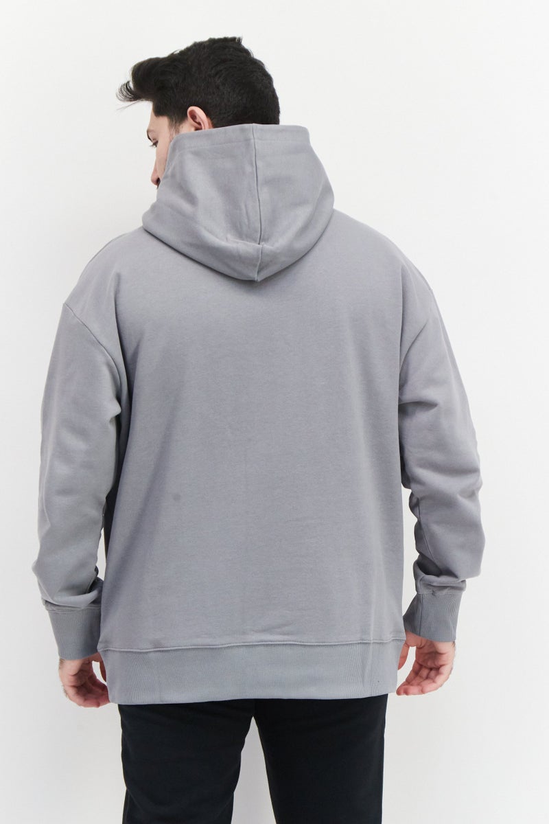 FILA هودي تدريب رياضي للرجال، رمادي - Image 2