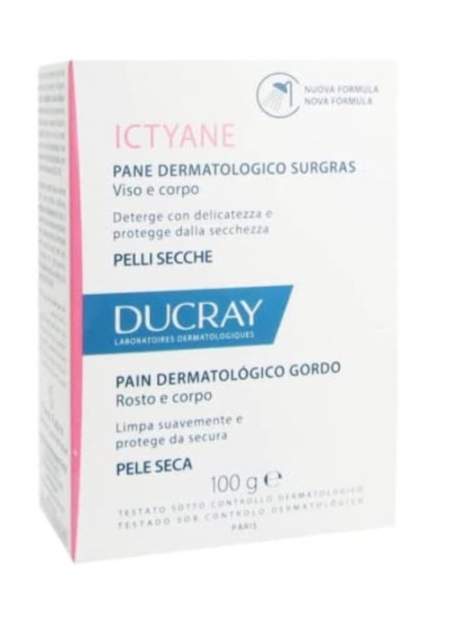 Ducray Ictyane Extra Rich Dermatological Soap Bar 100g – Nourishing Care for Dry Skin - Image 3