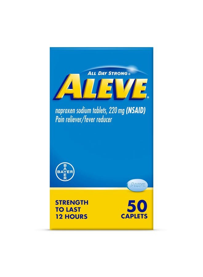 Aleve أقراص نابروكسين صوديوم لتخفيف الألم - 50 حبة - Image 1