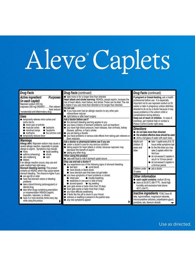 Aleve أقراص نابروكسين صوديوم لتخفيف الألم - 50 حبة - Image 4