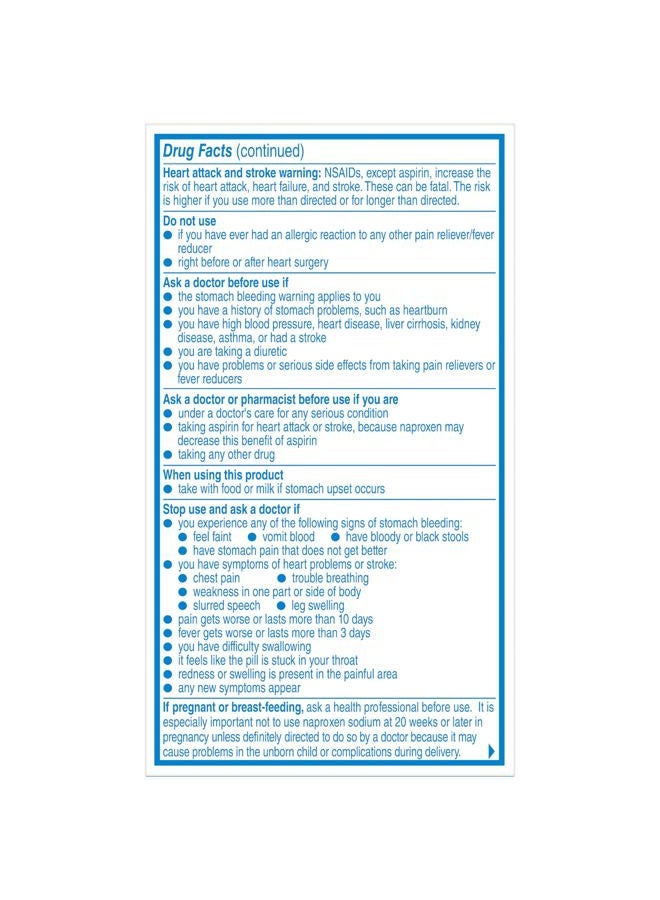 Aleve أقراص نابروكسين صوديوم لتخفيف الألم - 50 حبة - Image 5