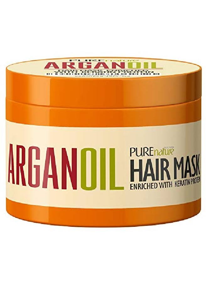 Pure Nature Lux Spa - Moroccan Argan Oil Hair Mask Sulfate Free Deep Conditioner Treatment For​ Dry Damaged Hair Split End Moisturizer Hydrating Product - Image 1