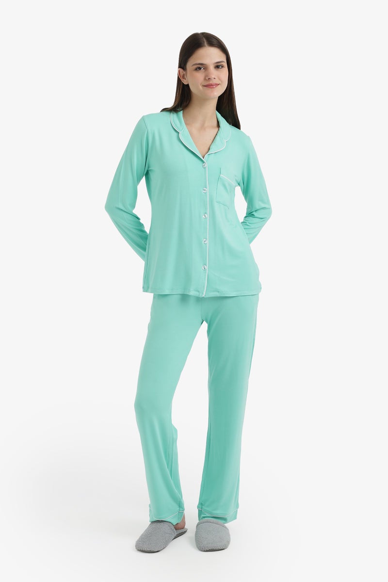 Carina Contrast - Pipe Pyjama Set - Image 1