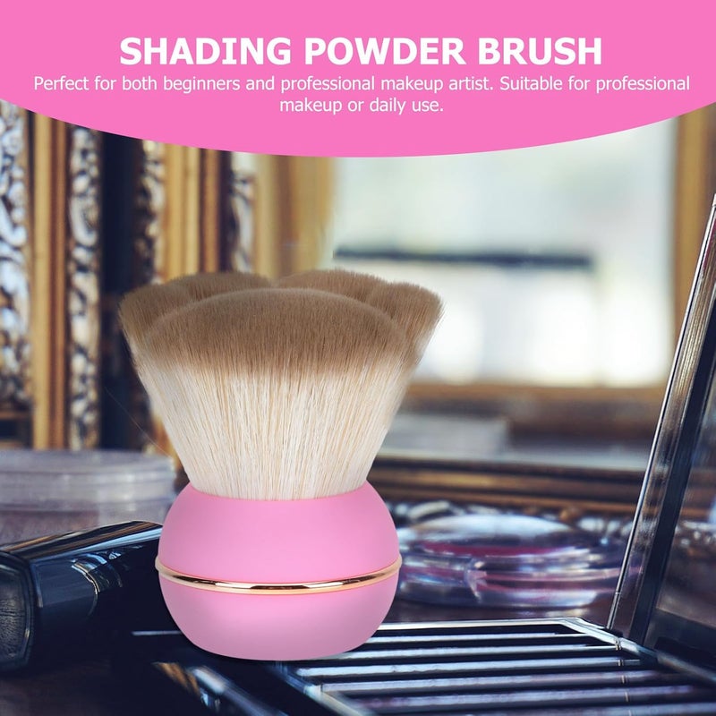 Portable Pink Loose Powder Blush Brush Cap, Small Waist Fluffy Foundation Applicator for Women, Makeup Accessory for Natural Cosmetic Powder Application - Image 5