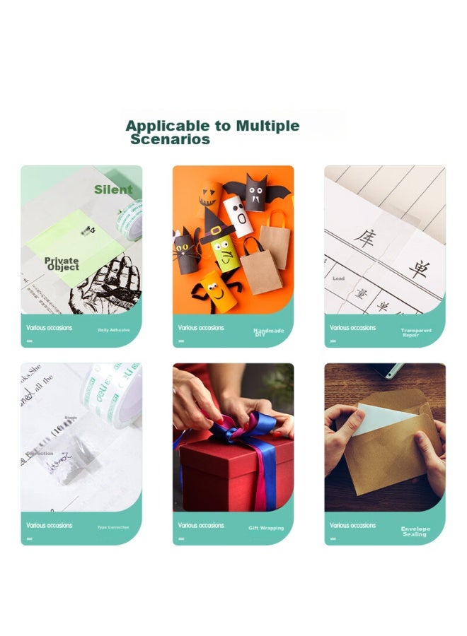 ديلي Deli Easy-tear شريط عالي الشفافية، 18mm*18y شريط صغير عالي الالتصاق، أساسي للعودة، لوازم الدراسة، أدوات طلابية لتصحيح الأخطاء، 8 لفات، لوازم مكتبية، 30063 - Image 5