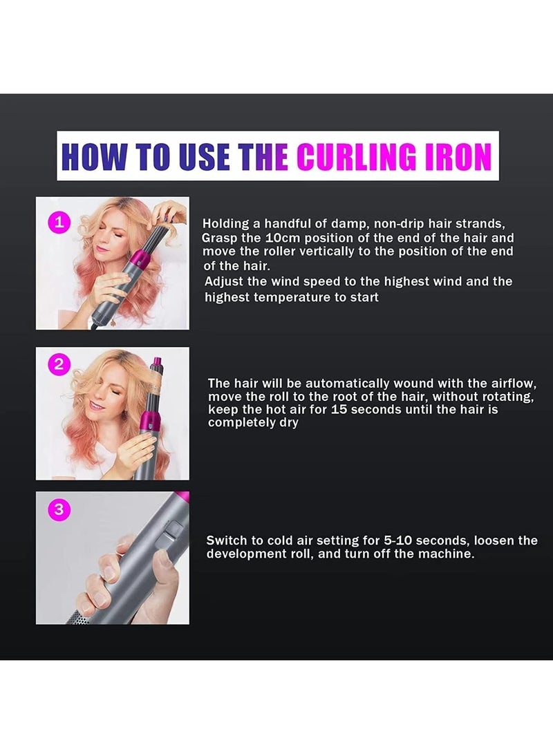 Hair Dryer Brush, 5 in 1 Hot Air Styler, 1000W - Image 5