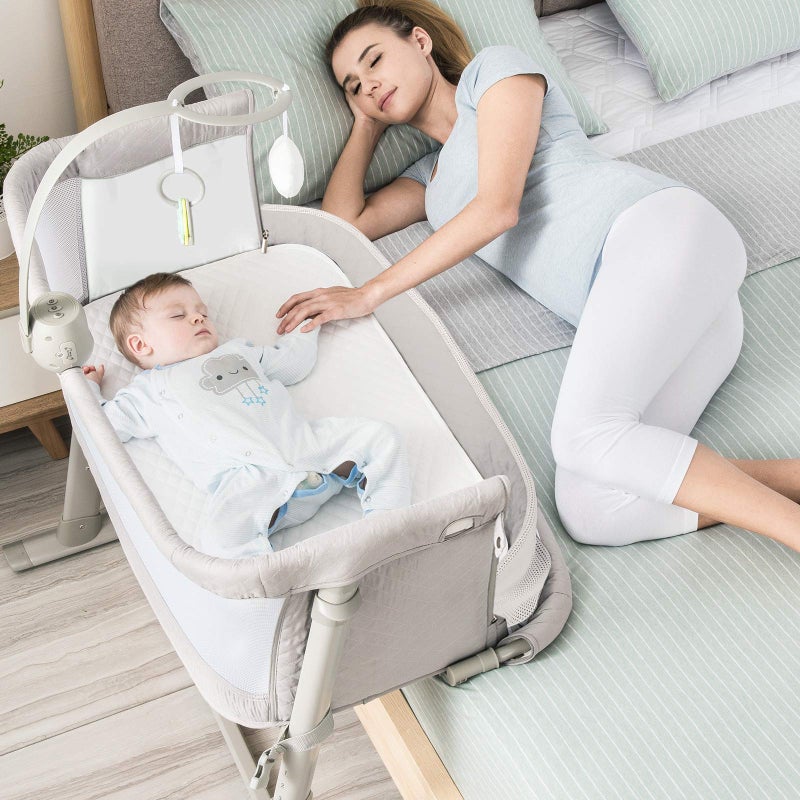 RONBEI Baby Bassinet Bedside Sleeper CribsBaby Bed to Bed Adjustable Portable for Newborn InfantBaby BoyBaby Girl