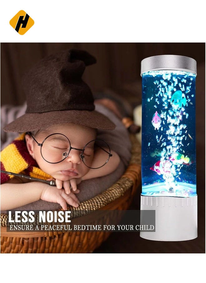 HuHa Bubble Fish Lava Lamp | Desktop Sensory LED Bubble Lamp | Color Changing Aquarium lamp | Artificial Fish Tank with Moving Fish, Sea Horse, Jellyfish | Gift for Kids, Adults, ADHD & Autism  - Image 2