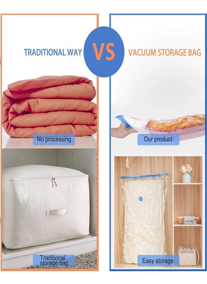 6 Piece Space Saving Vacuum Storage Bags Set with Travel Hand Pump  Maximize Storage and Minimize Clutter in Style