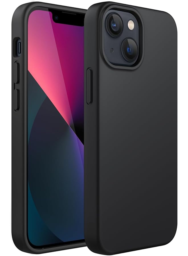 Jetech Silicone Case For Iphone 13 6.1 Inch Silky Soft Touch Full Body Protective Phone Case Shockproof Cover With Microfiber Lining Black - Image 1