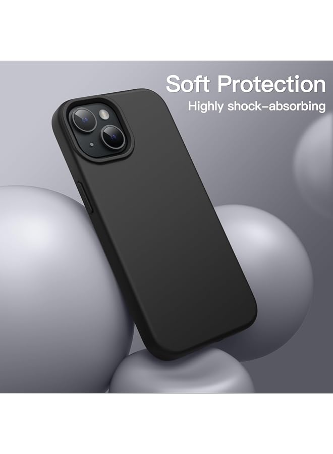 Jetech Silicone Case For Iphone 13 6.1 Inch Silky Soft Touch Full Body Protective Phone Case Shockproof Cover With Microfiber Lining Black - Image 4