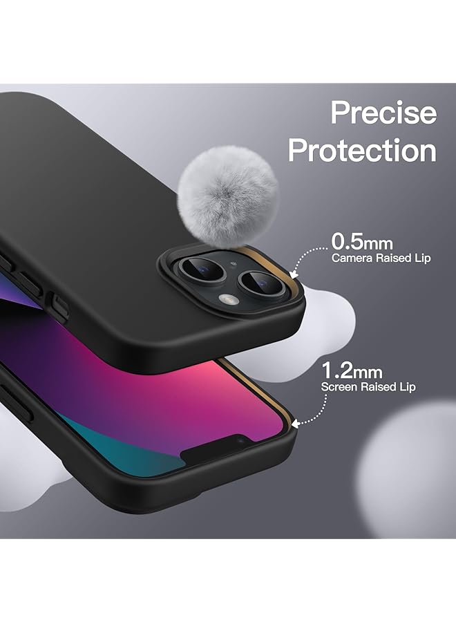 Jetech Silicone Case For Iphone 13 6.1 Inch Silky Soft Touch Full Body Protective Phone Case Shockproof Cover With Microfiber Lining Black - Image 5