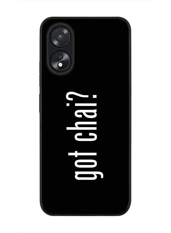 Stylizedd Rugged Black Edge case for Oppo A18 / Oppo A38, Slim fit Soft Case Flexible Rubber Edges Anti Drop TPU Gel Thin Cover - Got Chai - Image 1